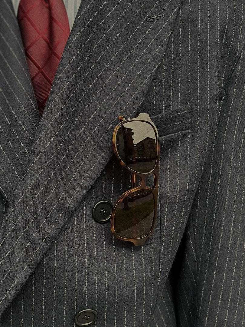 Classic Double - Breasted Pinstripe Men's Suit - watkins innovators