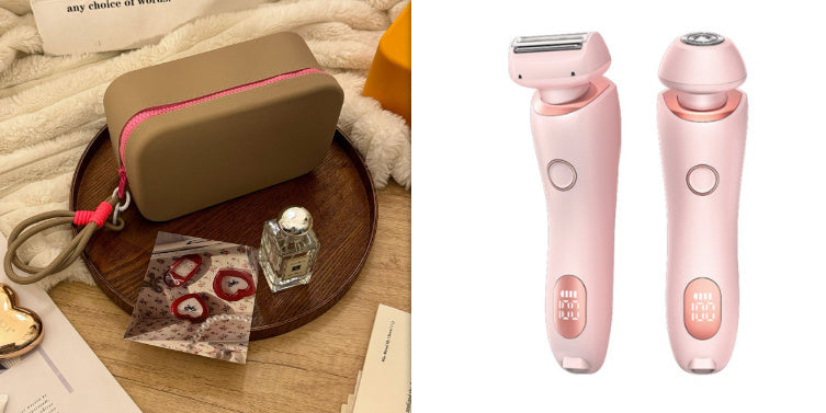 2 In 1 Hair Removal Epilator USB Rechargeable Trimmer Women Body Razor Face Leg Armpit Bikini Hand Pubic Shaver Hair Remover - watkins innovators