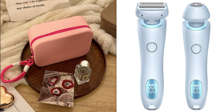 2 In 1 Hair Removal Epilator USB Rechargeable Trimmer Women Body Razor Face Leg Armpit Bikini Hand Pubic Shaver Hair Remover - watkins innovators
