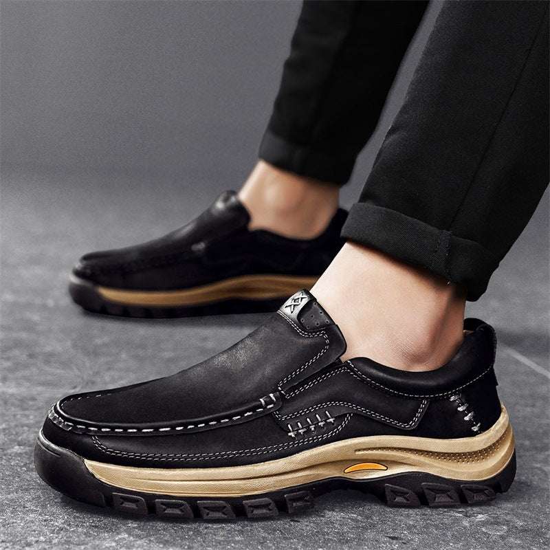Men's Leather Shoes Thick-soled Outdoor Mountaineering - watkins innovators
