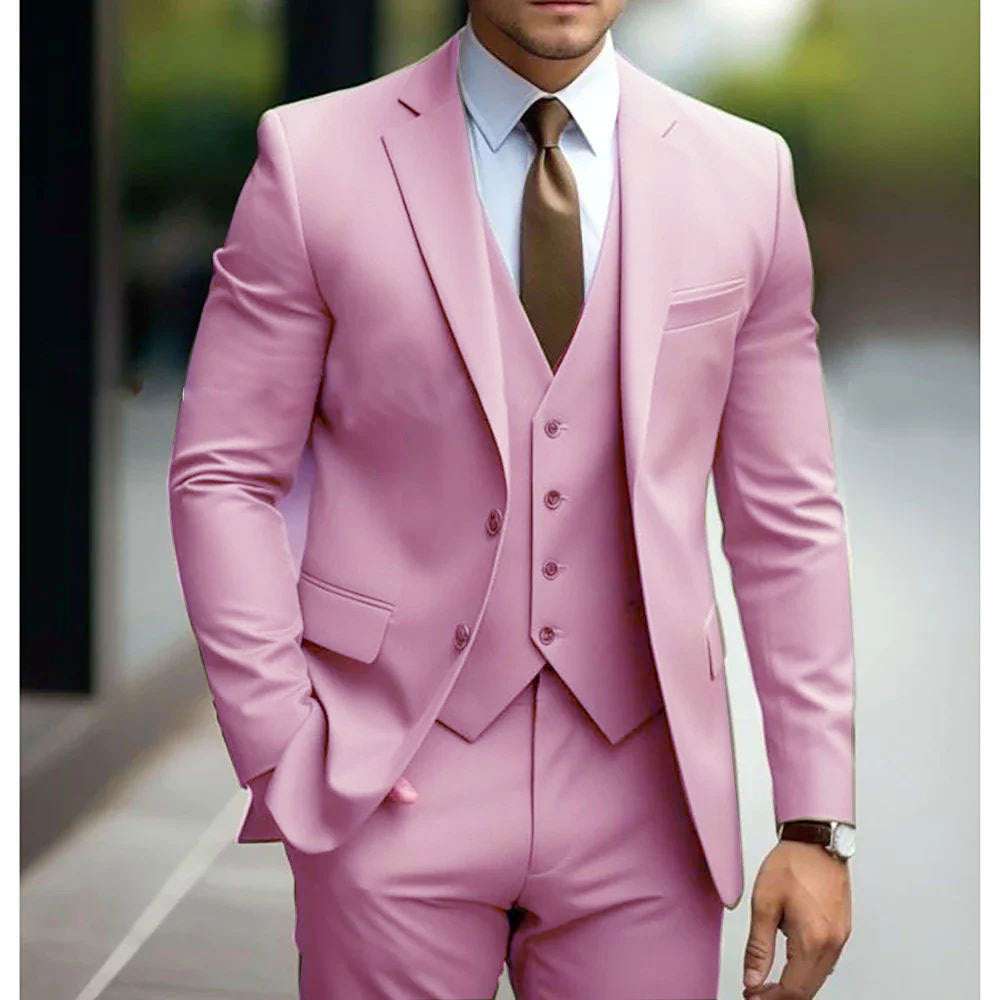 Business Casual Men's Three-piece Suit For Bridegroom Men's Wedding - watkins innovators