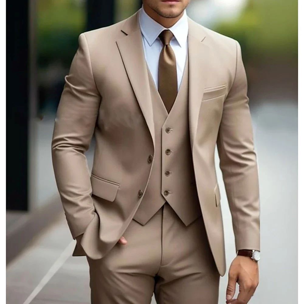 Business Casual Men's Three-piece Suit For Bridegroom Men's Wedding - watkins innovators