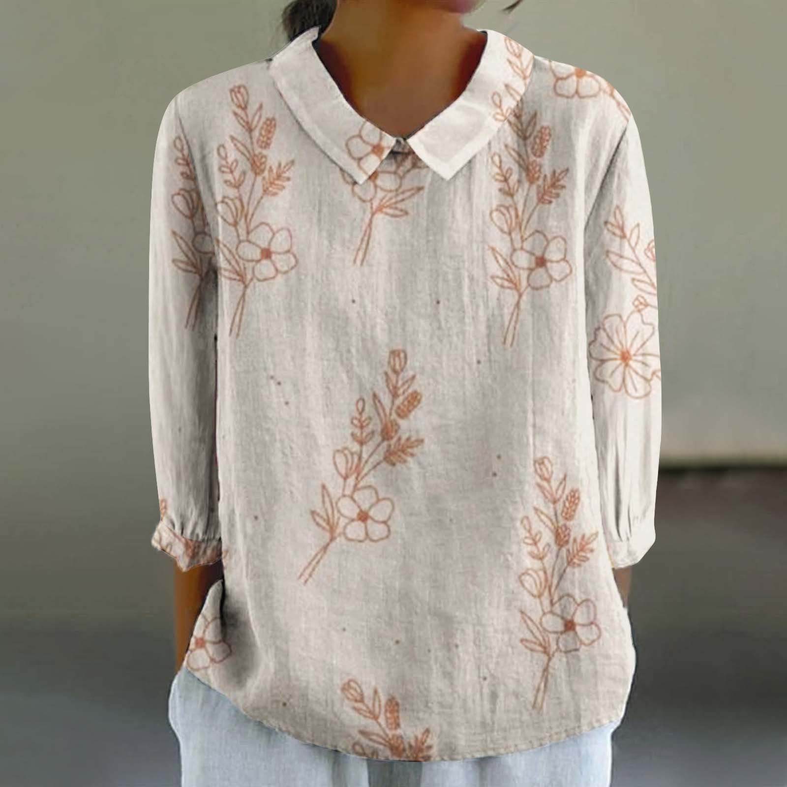 Women's Fashionable Retro Chinese Style Floral Print Shirt - watkins innovators