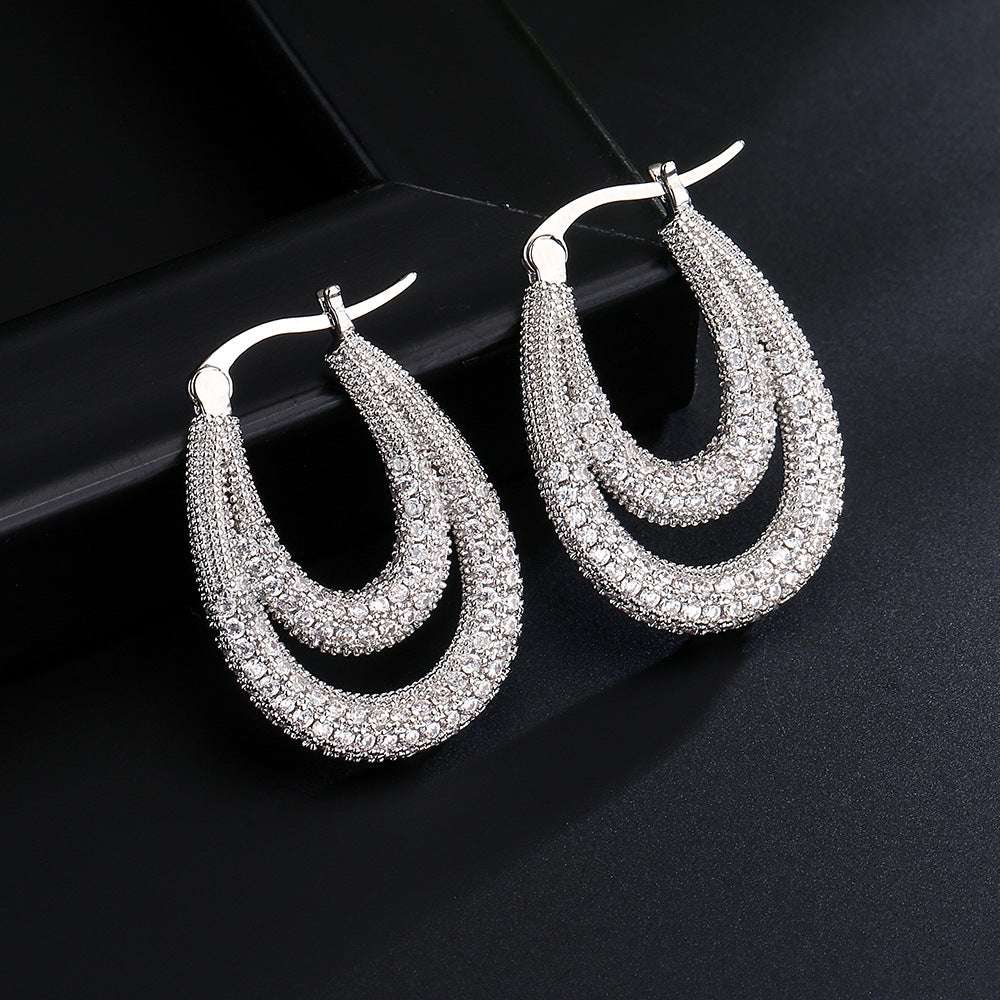 Women's Affordable Luxury Fashion Zircon Earrings - watkins innovators
