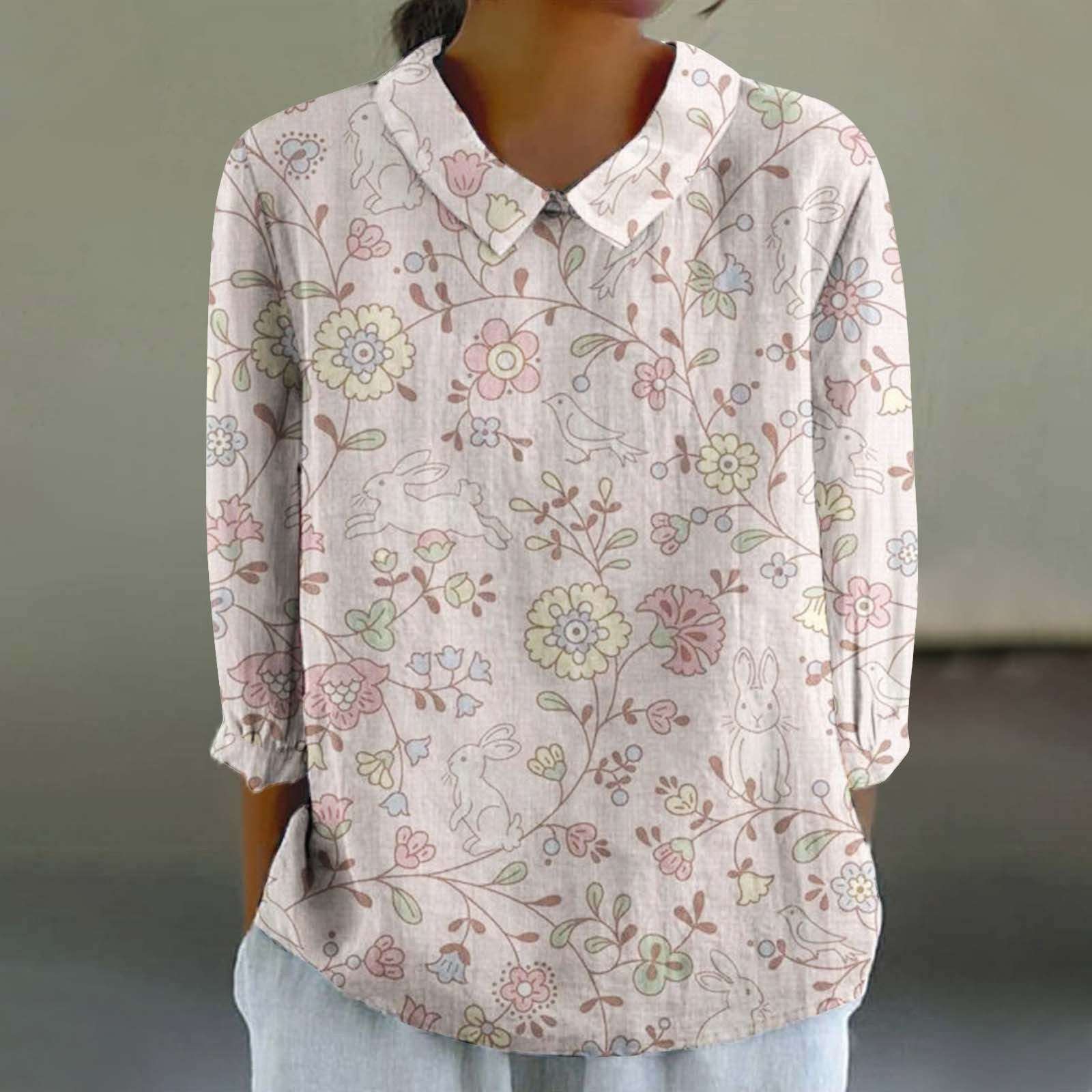 Women's Fashionable Retro Chinese Style Floral Print Shirt - watkins innovators