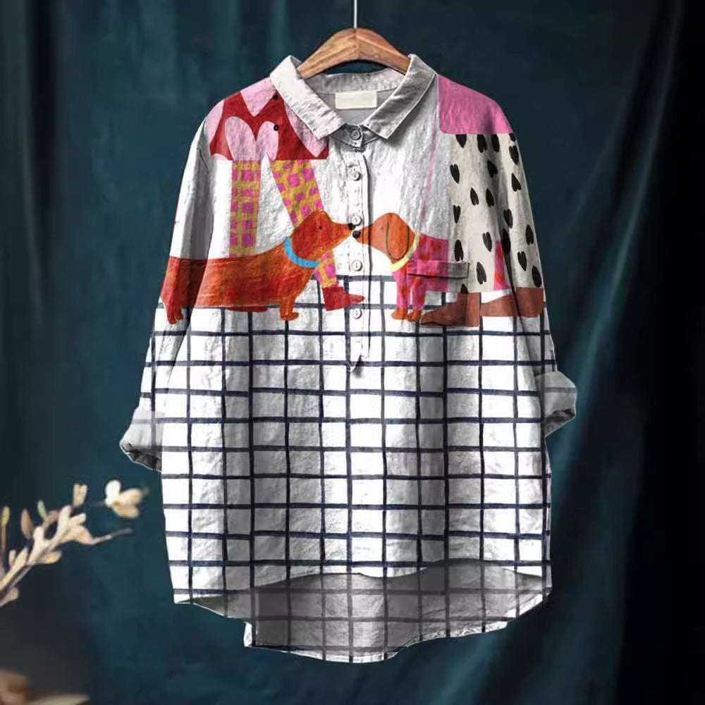 Ladies Fashion New Casual Shirt Animal Print Shirt - watkins innovators