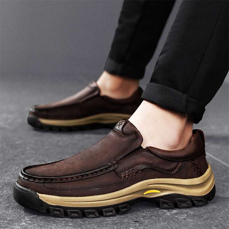 Men's Leather Shoes Thick-soled Outdoor Mountaineering - watkins innovators