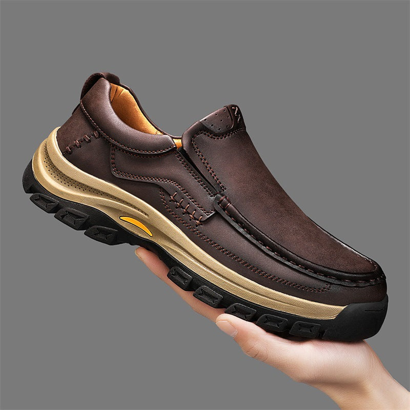 Men's Leather Shoes Thick-soled Outdoor Mountaineering - watkins innovators
