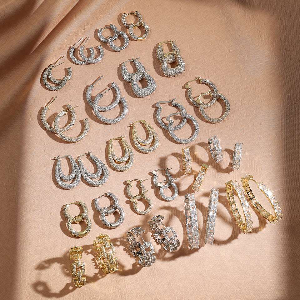 Women's Affordable Luxury Fashion Zircon Earrings - watkins innovators