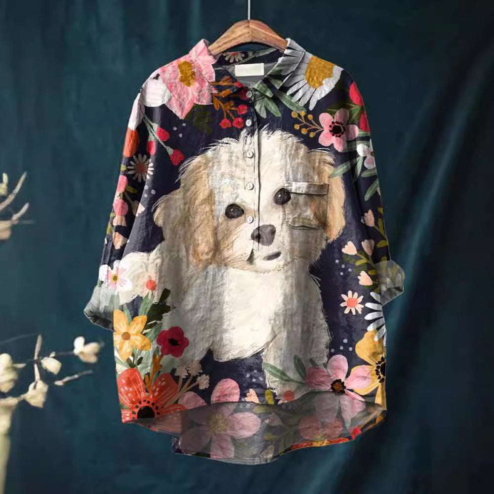 Ladies Fashion New Casual Shirt Animal Print Shirt - watkins innovators