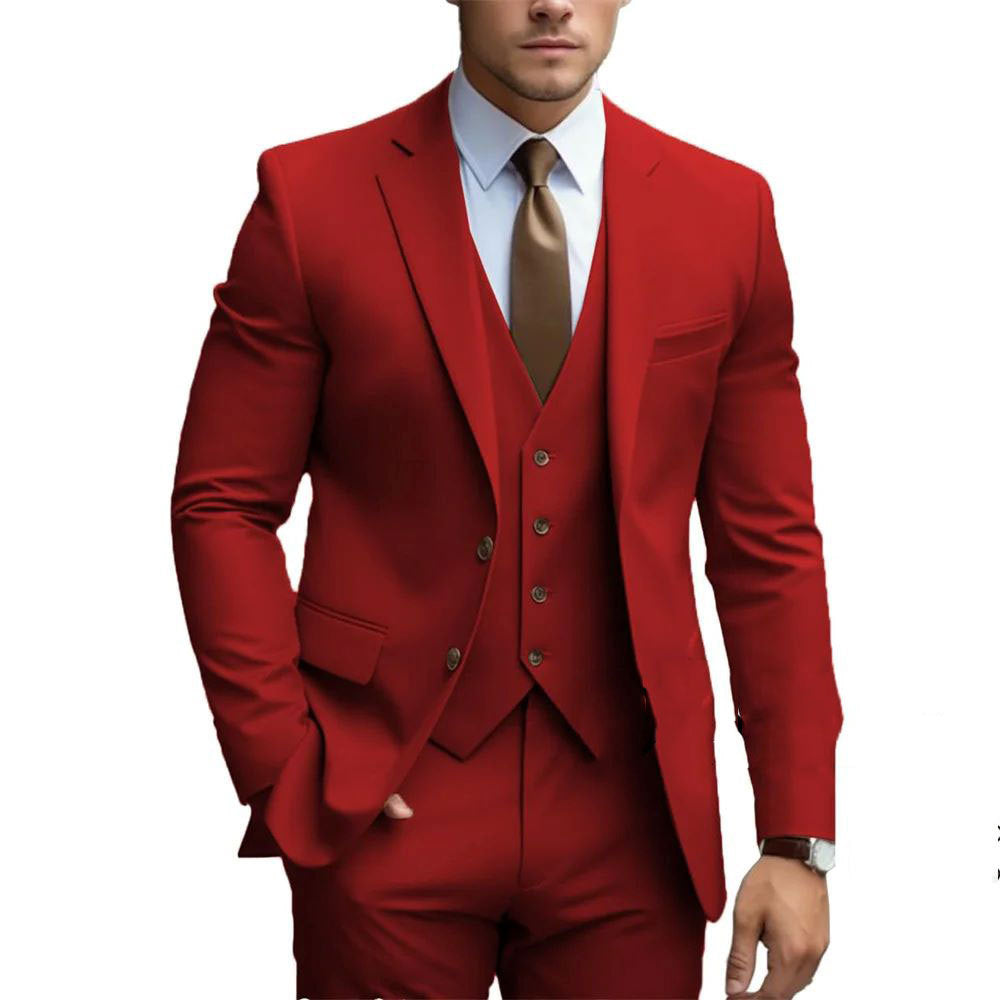 Business Casual Men's Three-piece Suit For Bridegroom Men's Wedding - watkins innovators