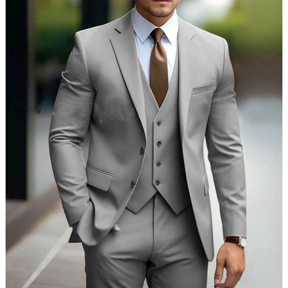 Business Casual Men's Three-piece Suit For Bridegroom Men's Wedding - watkins innovators