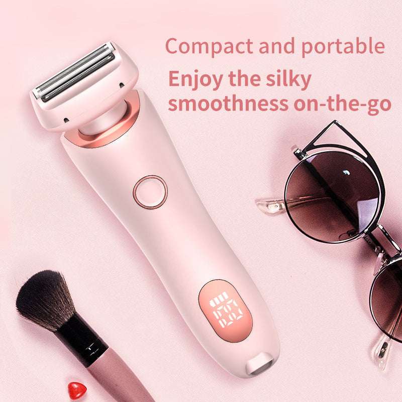 2 In 1 Hair Removal Epilator USB Rechargeable Trimmer Women Body Razor Face Leg Armpit Bikini Hand Pubic Shaver Hair Remover - watkins innovators