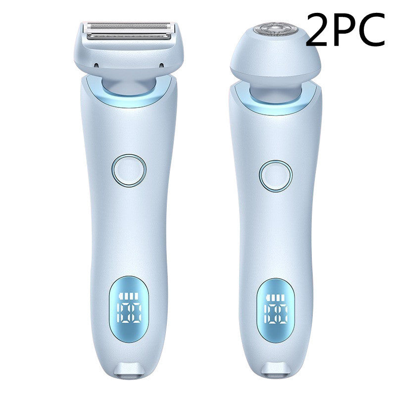 2 In 1 Hair Removal Epilator USB Rechargeable Trimmer Women Body Razor Face Leg Armpit Bikini Hand Pubic Shaver Hair Remover - watkins innovators