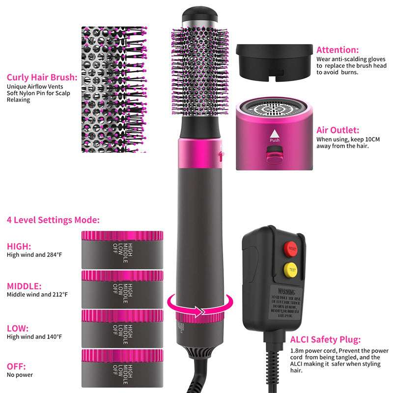 Professional 5 In 1 Hair Dryer Brush Dryer And Straightening Brush Electric Hair Styling Tool Automatic Hair Curler Beauty Supplies Gadgets - watkins innovators