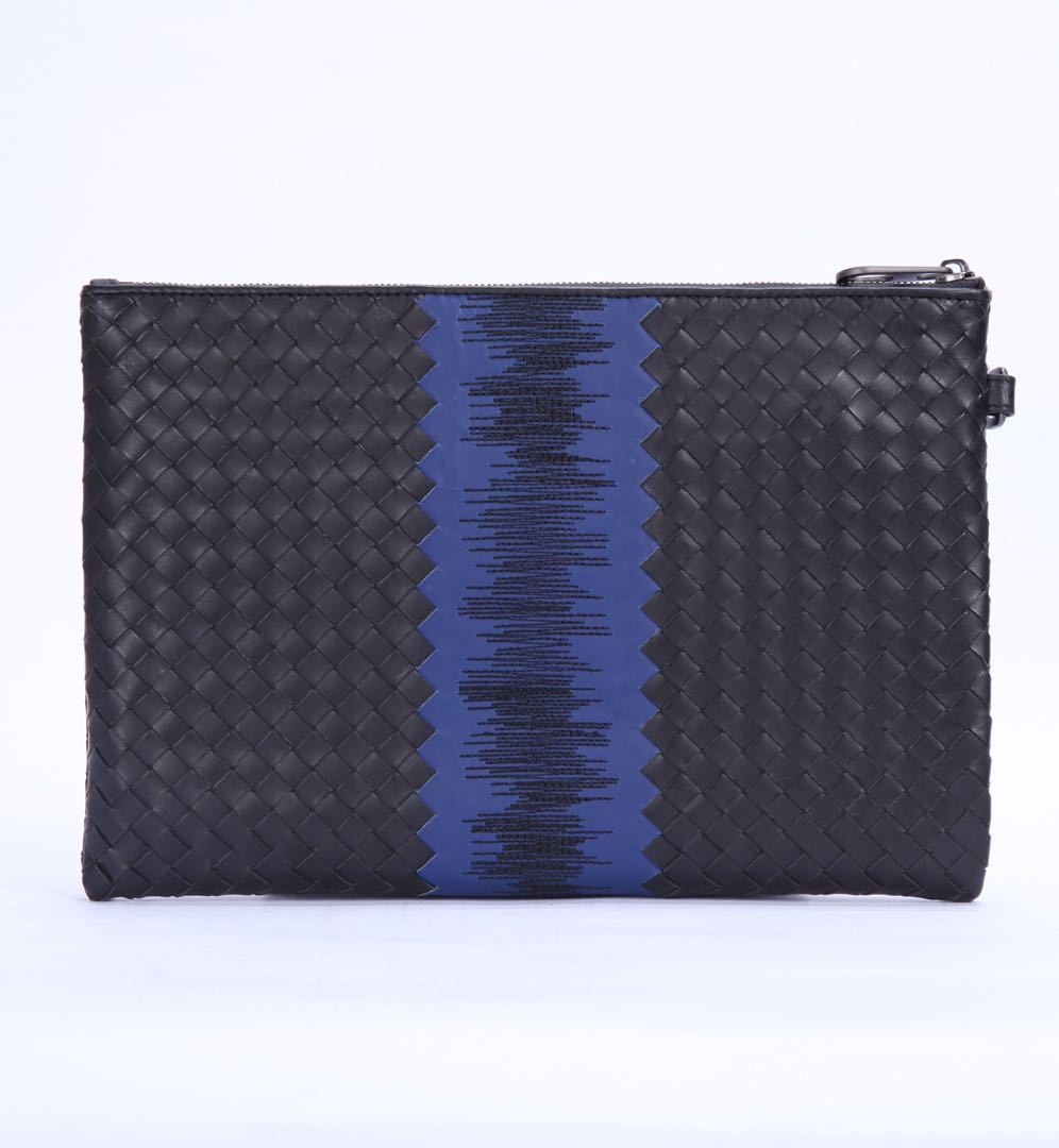 Men's Versatile Waxing Calf Skin Handmade Woven Men's Bag Trendy Fashion Clutch - watkins innovators