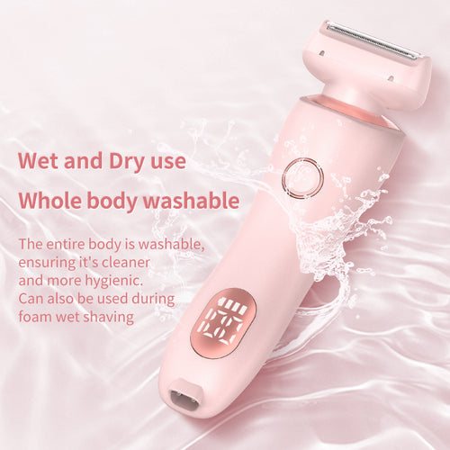 2 In 1 Hair Removal Epilator USB Rechargeable Trimmer Women Body Razor Face Leg Armpit Bikini Hand Pubic Shaver Hair Remover - watkins innovators