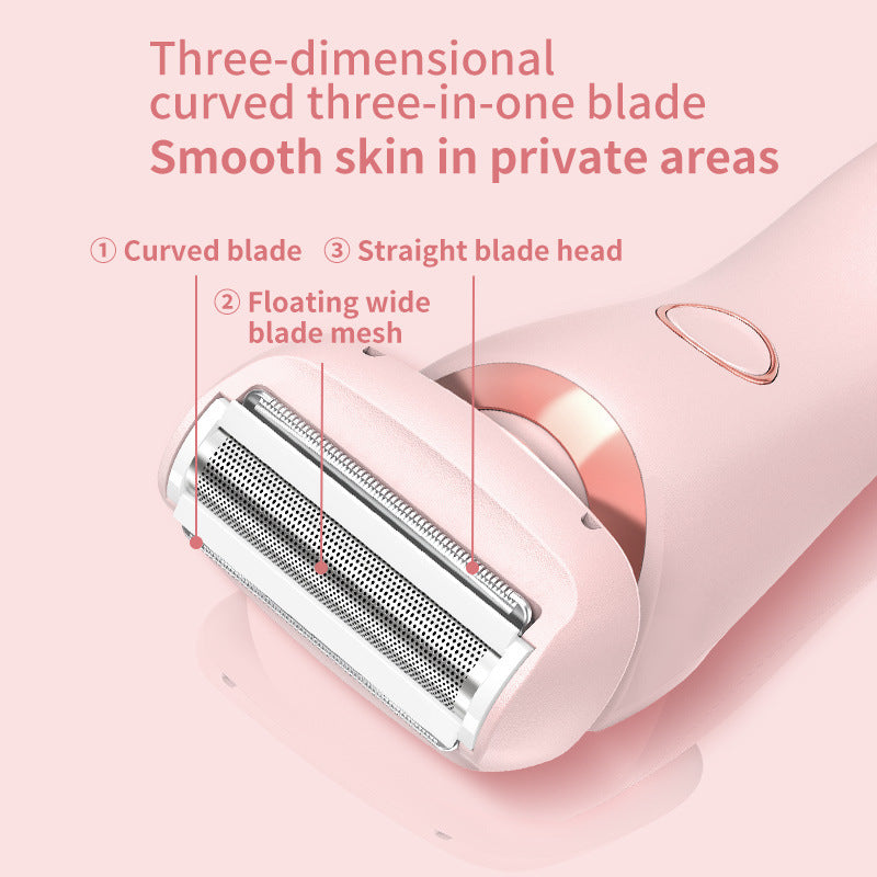 2 In 1 Hair Removal Epilator USB Rechargeable Trimmer Women Body Razor Face Leg Armpit Bikini Hand Pubic Shaver Hair Remover - watkins innovators