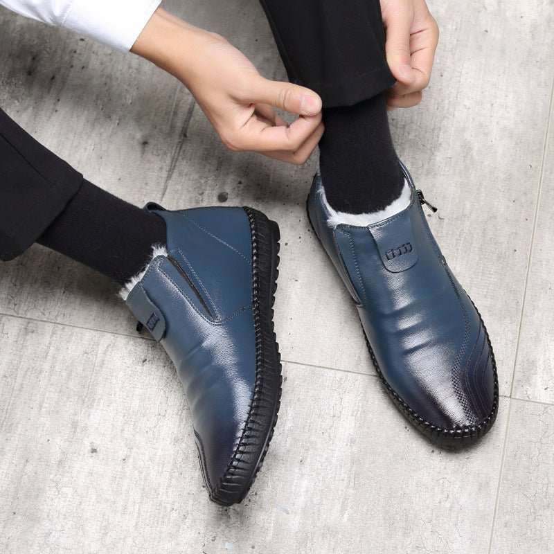 Casual Soft Bottom Cotton-padded Leather Shoes Men's Shoes - watkins innovators