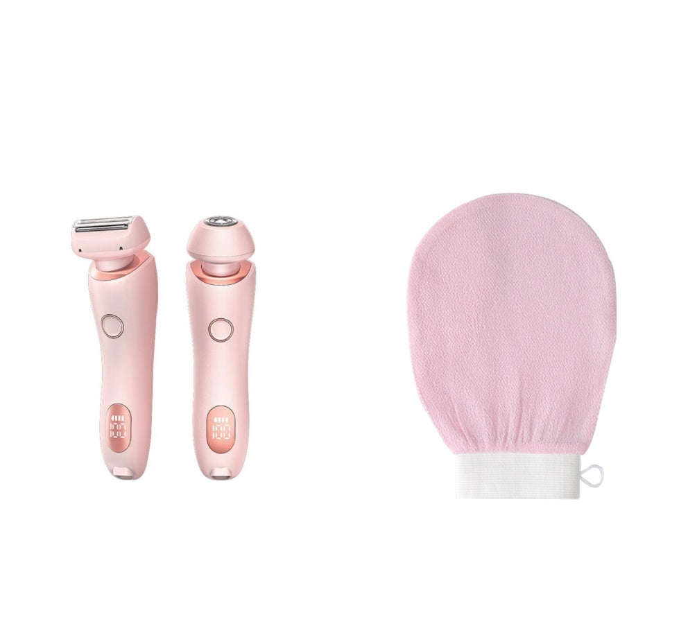 2 In 1 Hair Removal Epilator USB Rechargeable Trimmer Women Body Razor Face Leg Armpit Bikini Hand Pubic Shaver Hair Remover - watkins innovators