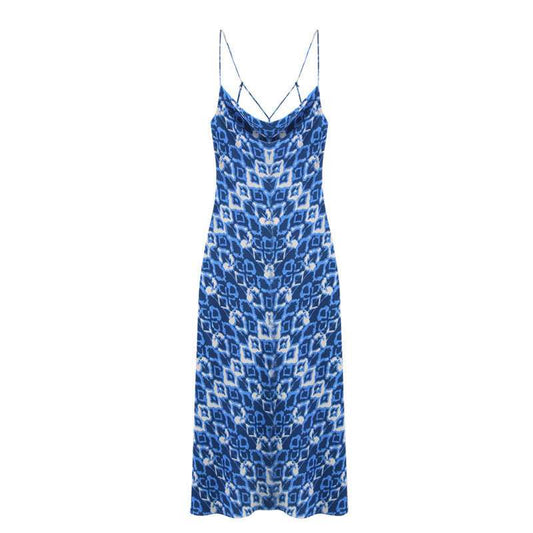 Corrugated Printed Underwear Midi Skirt Dress - watkins innovators