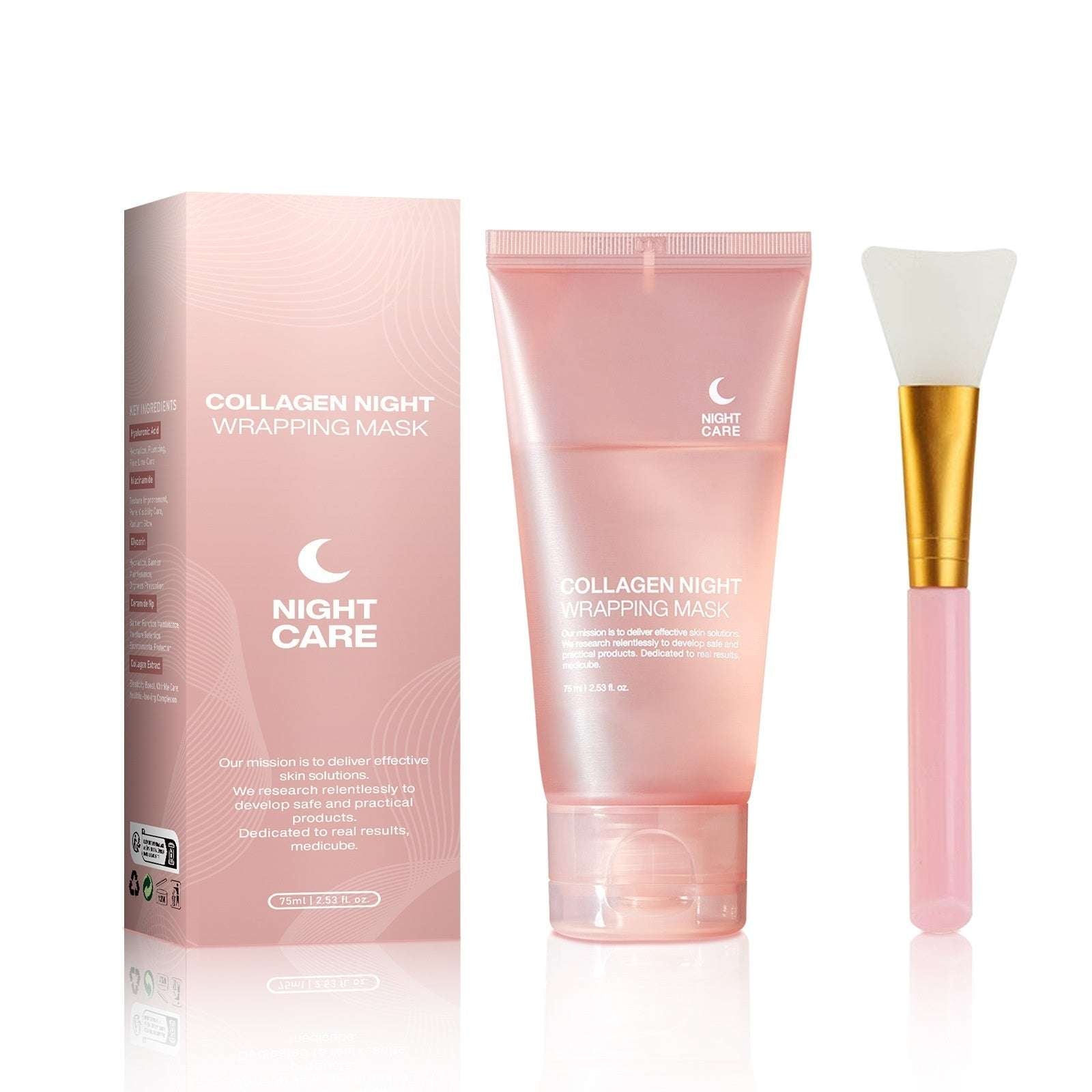 Face Night Mask Collagen Wrapping Mask Natural Ingredients Firming Elasticity & Hydration Anti-wrinkle For Skin Care - watkins innovators