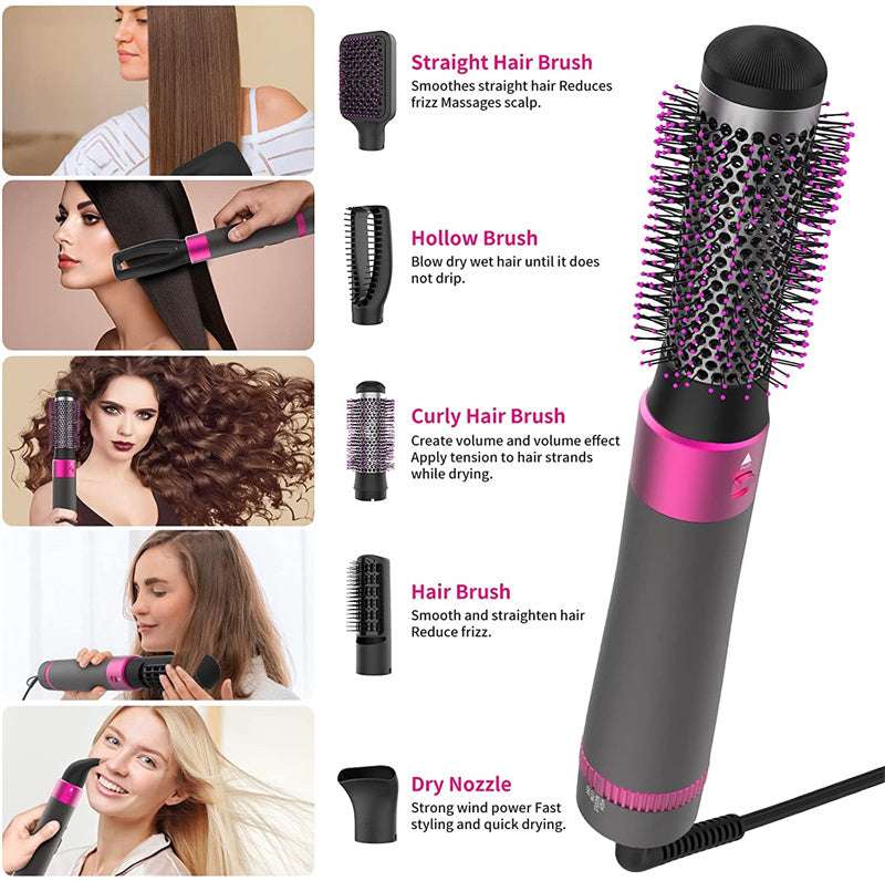Professional 5 In 1 Hair Dryer Brush Dryer And Straightening Brush Electric Hair Styling Tool Automatic Hair Curler Beauty Supplies Gadgets - watkins innovators