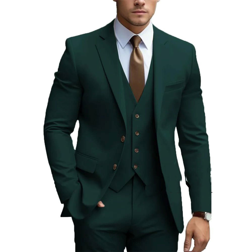 Business Casual Men's Three-piece Suit For Bridegroom Men's Wedding - watkins innovators