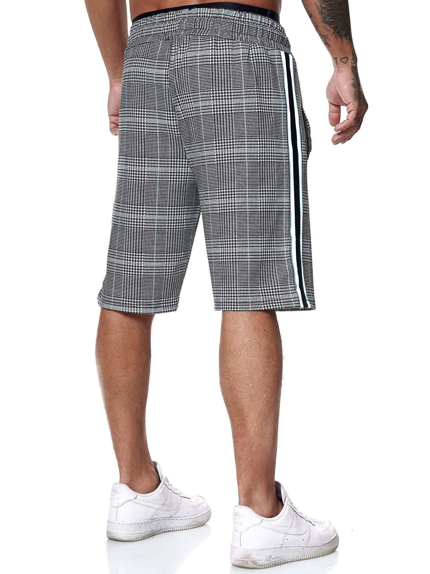 Casual Sports Checkered Striped Fashionable Slim Fit Shorts - watkins innovators