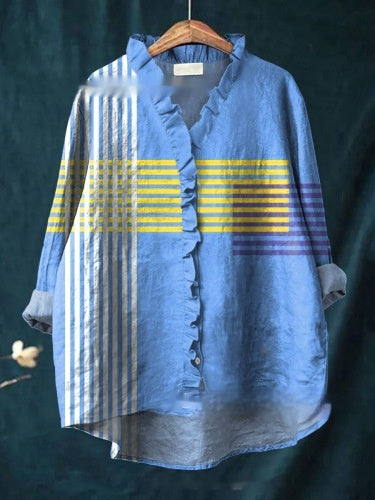 Loose Print Crew Neck Casual Plus Size Women's T-shirt - watkins innovators