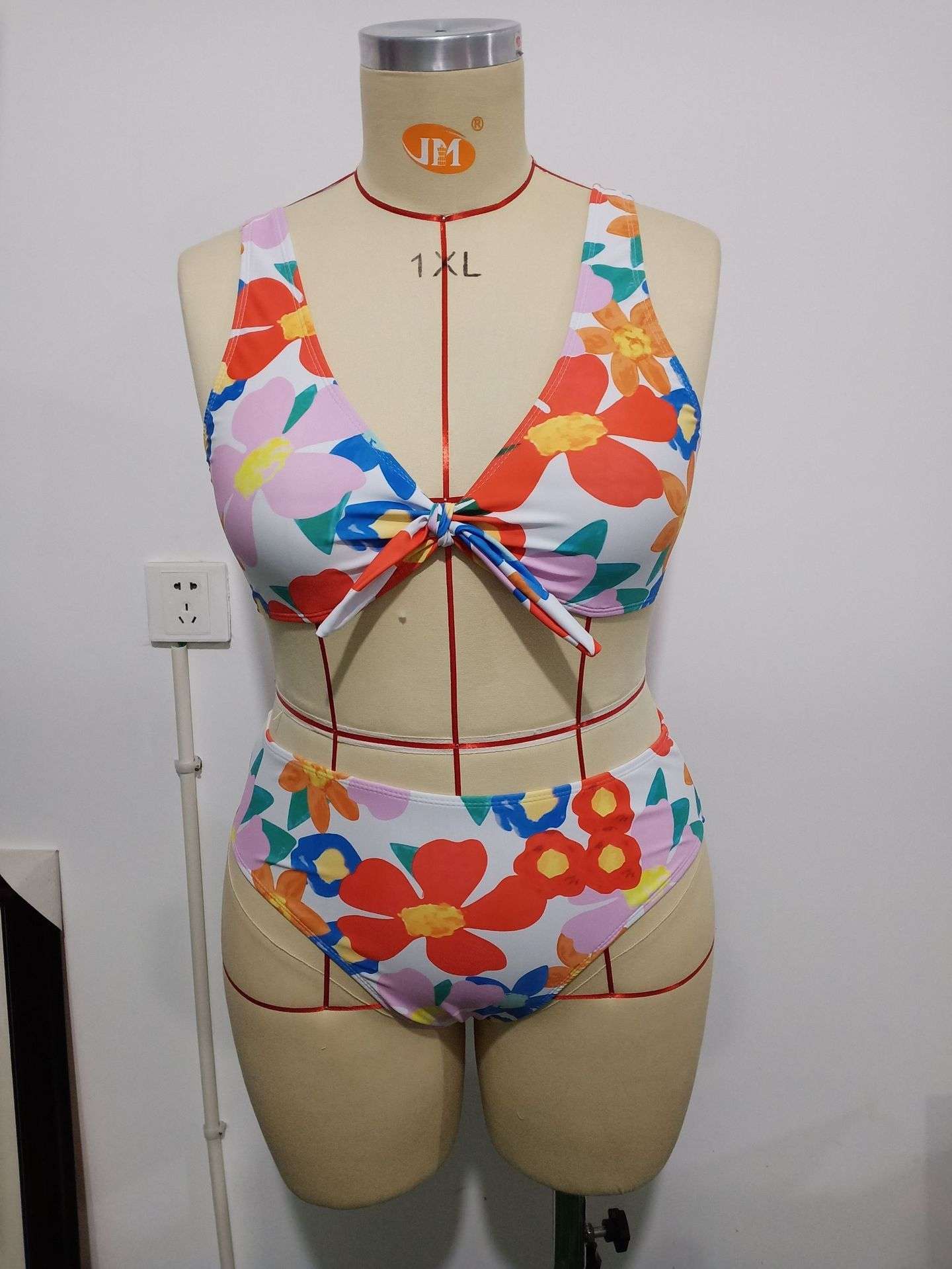 Women's Split Color Printing Plus Size Swimsuit - watkins innovators