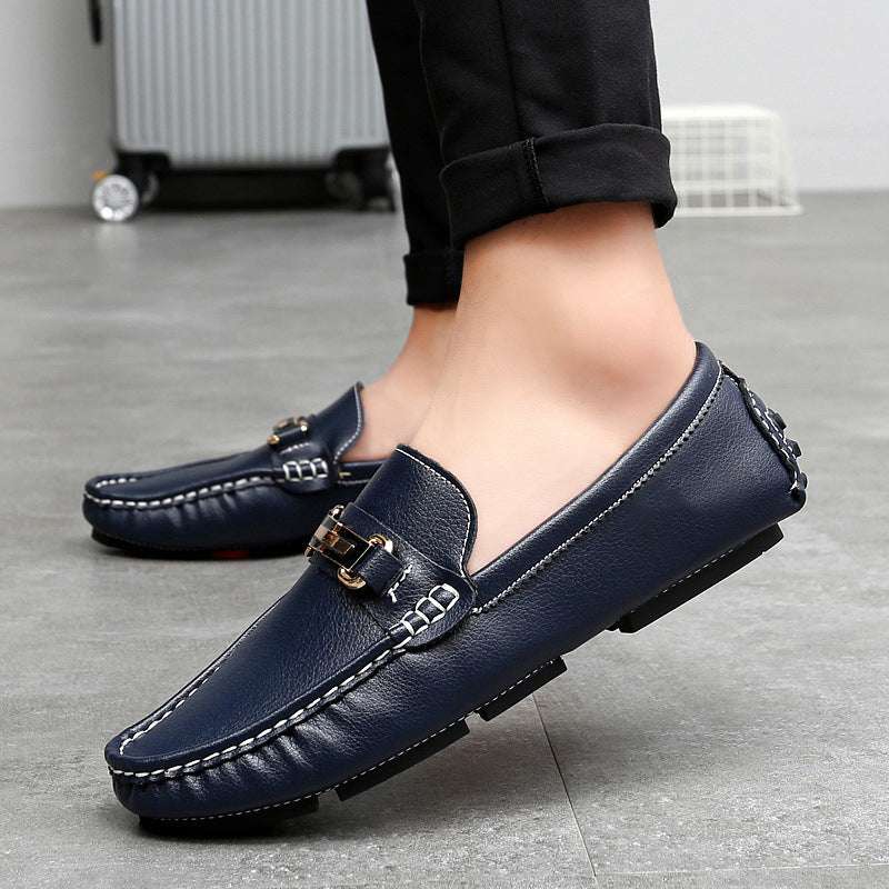 Genuine Leather Breathable New Men's Gommino Loafers - watkins innovators