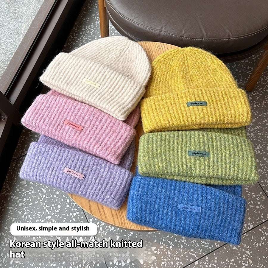 Girls Loose Design Woolen Cap Slimming Face-looking Small Warm Hat - watkins innovators