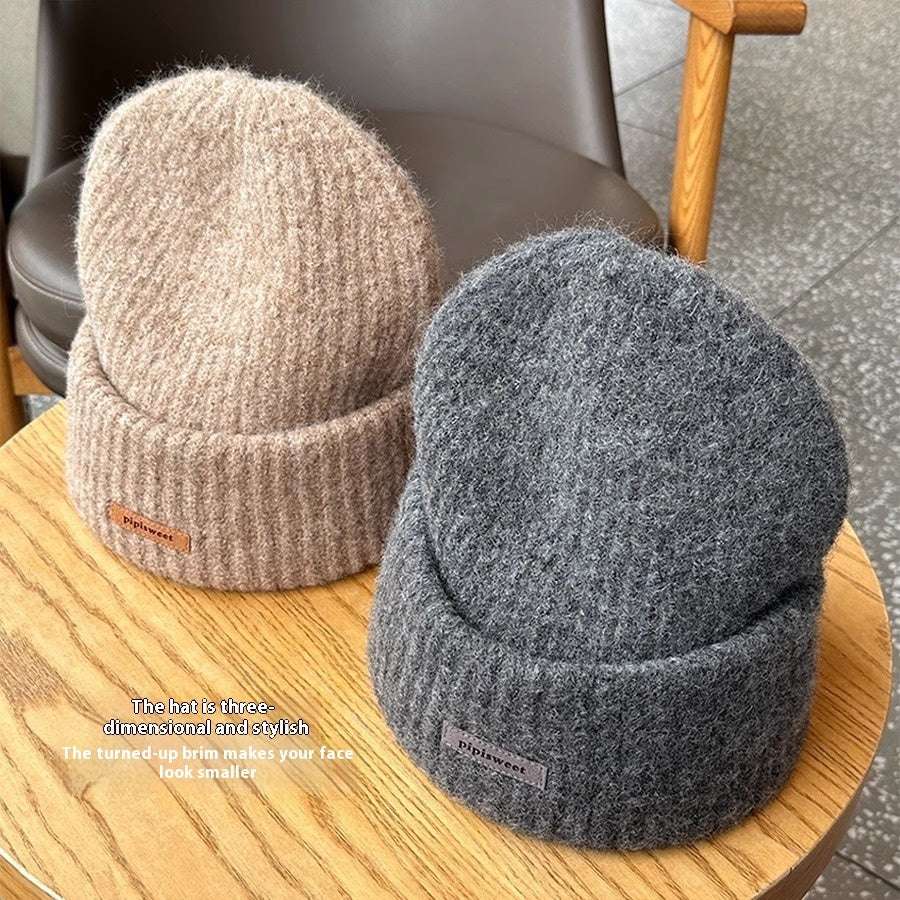 Girls Loose Design Woolen Cap Slimming Face-looking Small Warm Hat - watkins innovators