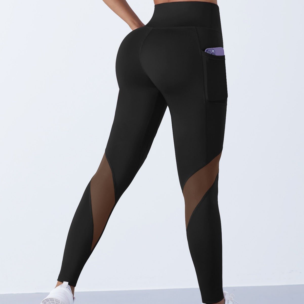 Mesh Stitching Yoga Cropped Sports Leggings - watkins innovators