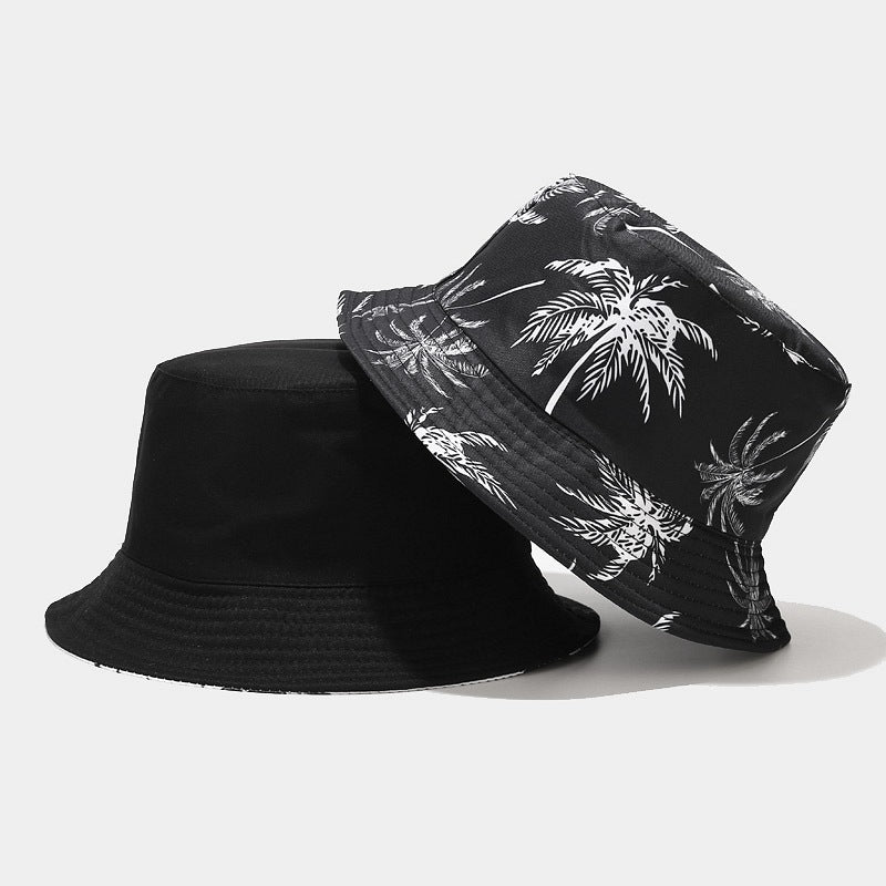 Outdoor Sunshade Beach Coconut Tree Printing Bucket Hat - watkins innovators