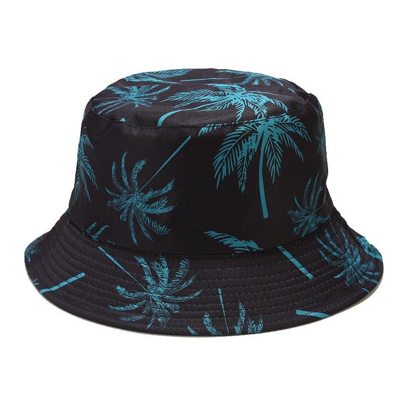 Outdoor Sunshade Beach Coconut Tree Printing Bucket Hat - watkins innovators