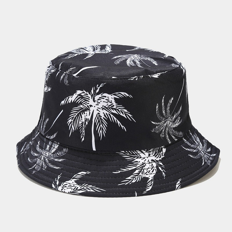 Outdoor Sunshade Beach Coconut Tree Printing Bucket Hat - watkins innovators