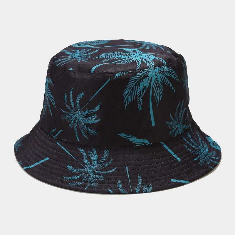 Outdoor Sunshade Beach Coconut Tree Printing Bucket Hat - watkins innovators