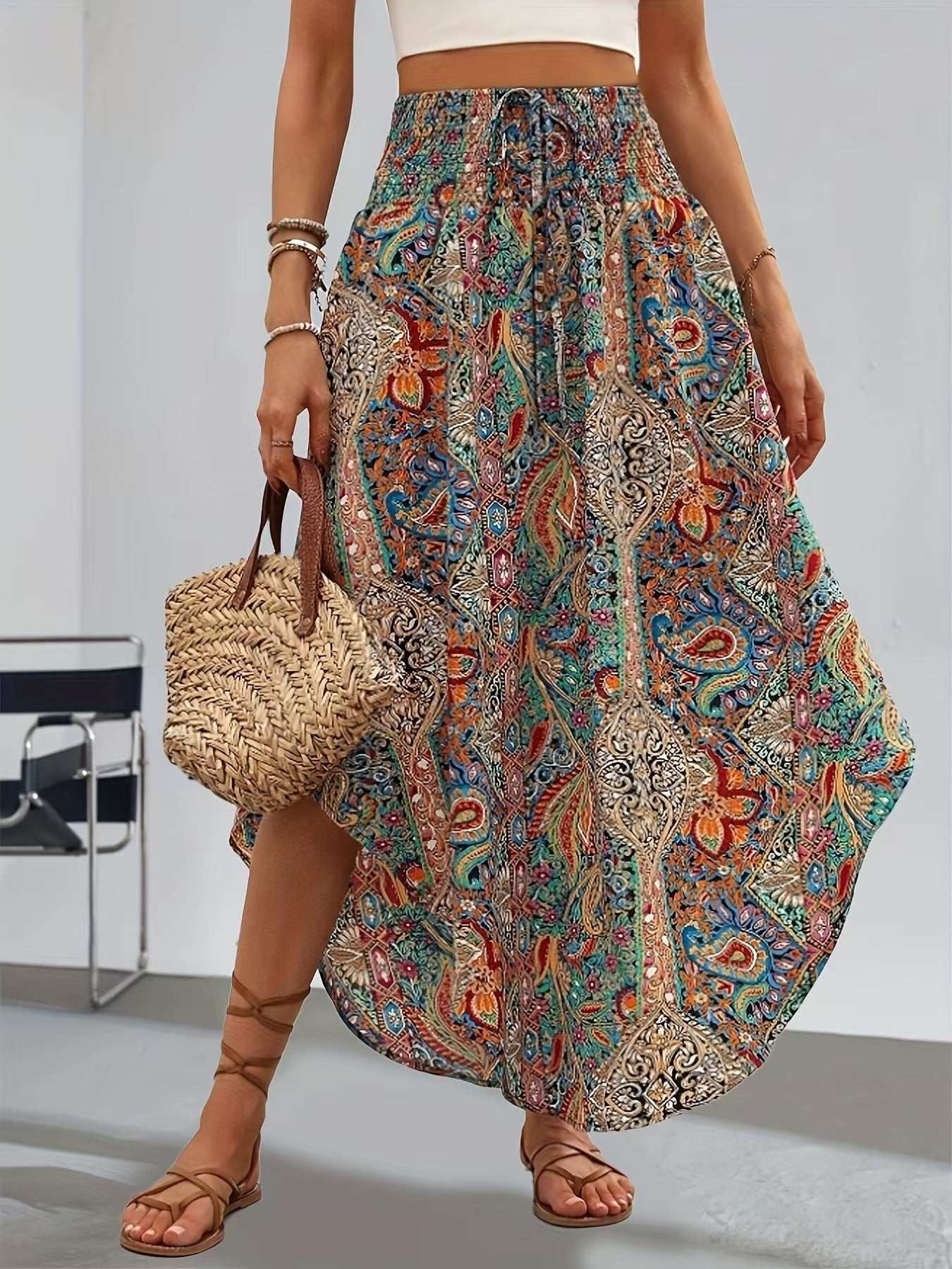 Personality Printed A - Line Skirt Casual - watkins innovators