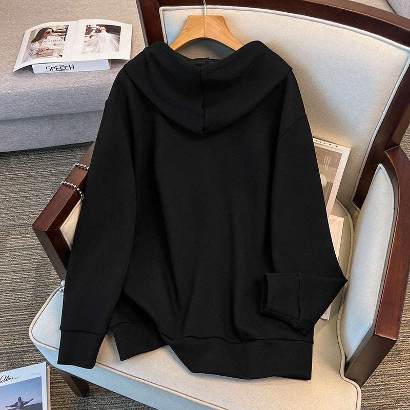 Plus Size Women's Sweatshirt Super Fat Fashion Cardigan Coat - watkins innovators