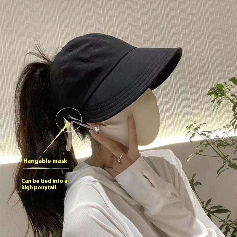 Sun Hat Hanging Mask Quick-drying Thin Type Sunscreen Peaked Cap - watkins innovators