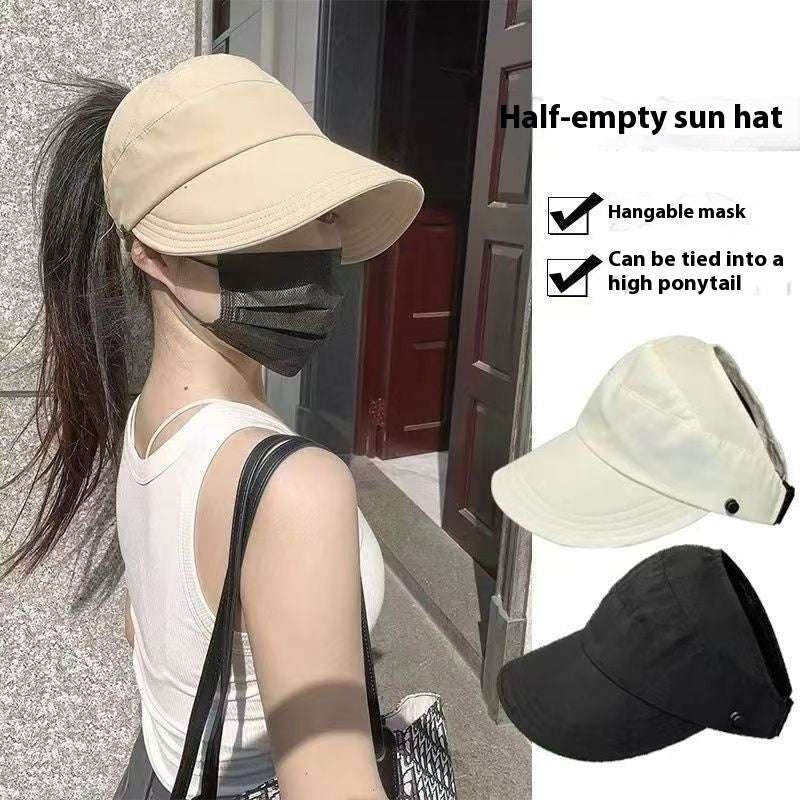 Sun Hat Hanging Mask Quick-drying Thin Type Sunscreen Peaked Cap - watkins innovators