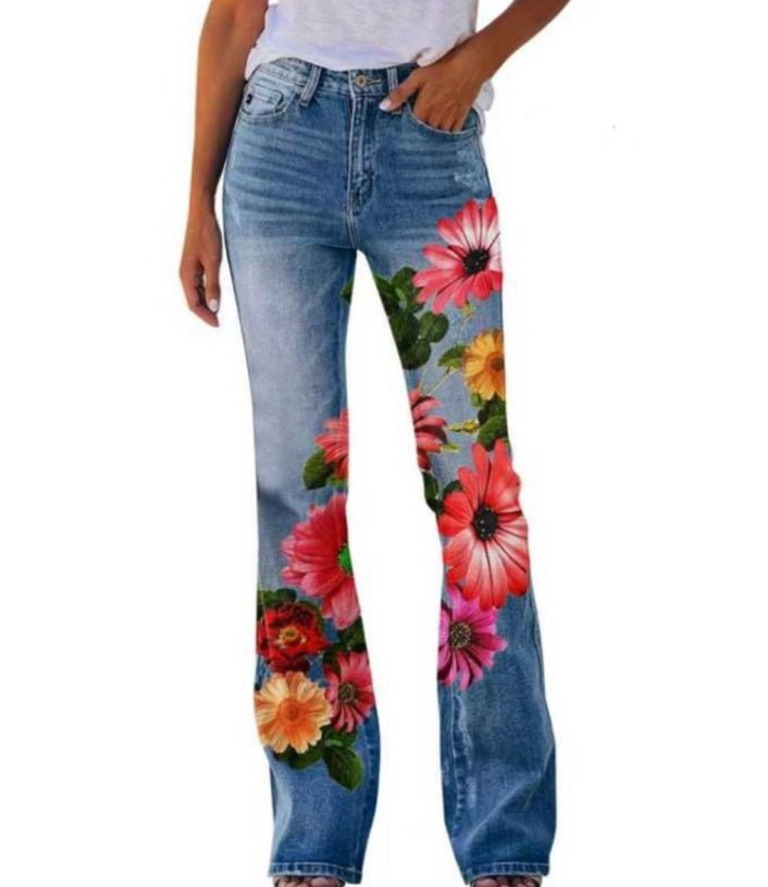 Women's Printed Polyester Jeans - watkins innovators