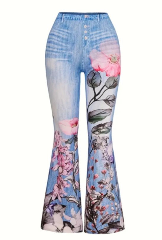 Women's Printed Polyester Jeans - watkins innovators
