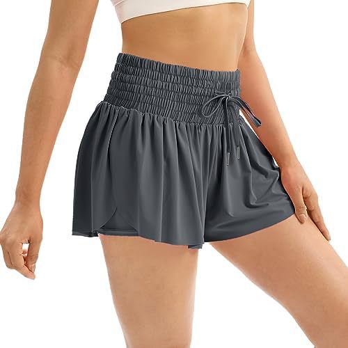 Women's Solid Color Elegant Sports High Waist Shorts - watkins innovators
